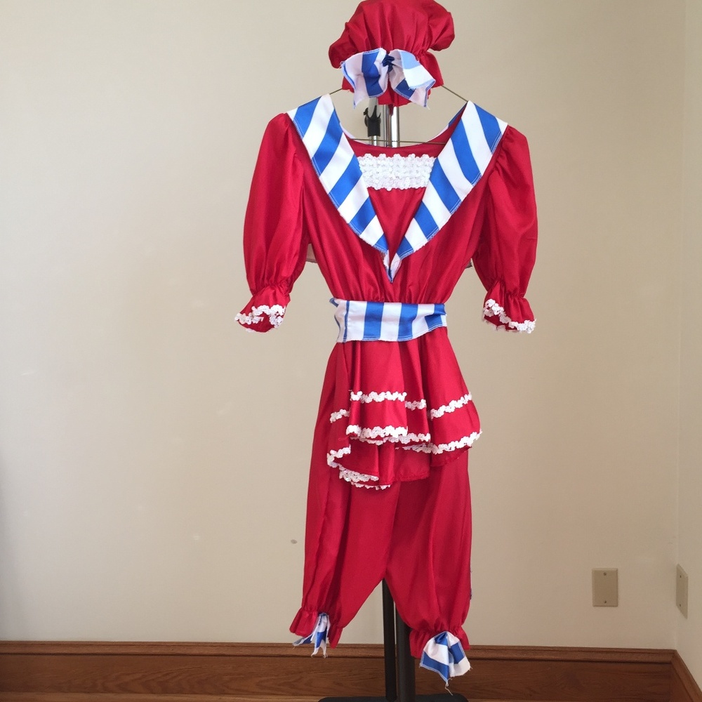 4 piece Girls Old Fashioned Bathing Suit Costume!